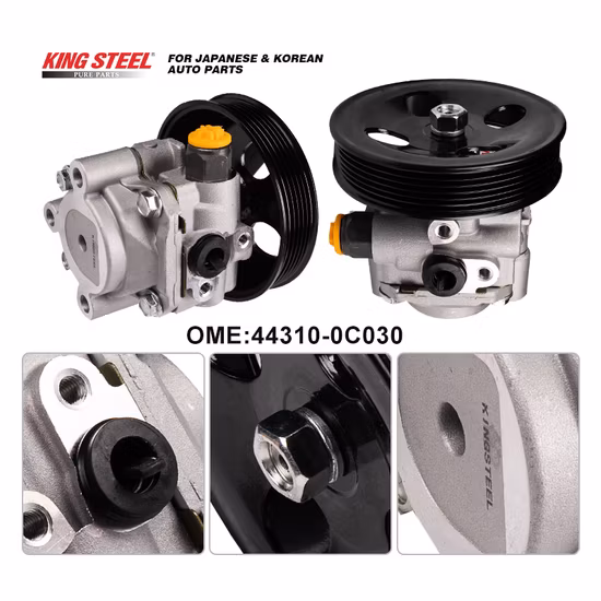 High Quality Car Steering System Autoparts Electric Hydraulic Power Steering Pump with Pulley for Hyundai Toyota Honda Nissan Mitsubishi Ford Mazda KIA